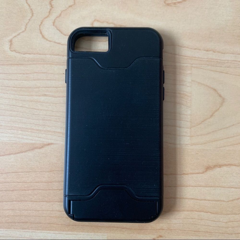 Black iPhone SE 2020 Phone Case with Card Slot